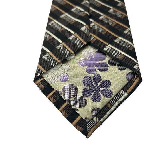 ROBERTO VILLINI Contour Men's 100% Silk Necktie Designer Geometric Striped Lot o - Picture 13 of 15